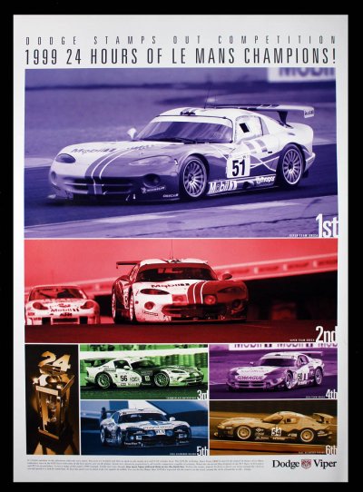 Dodge Viper 1999 24 Hours of Le Mans Champions Poster